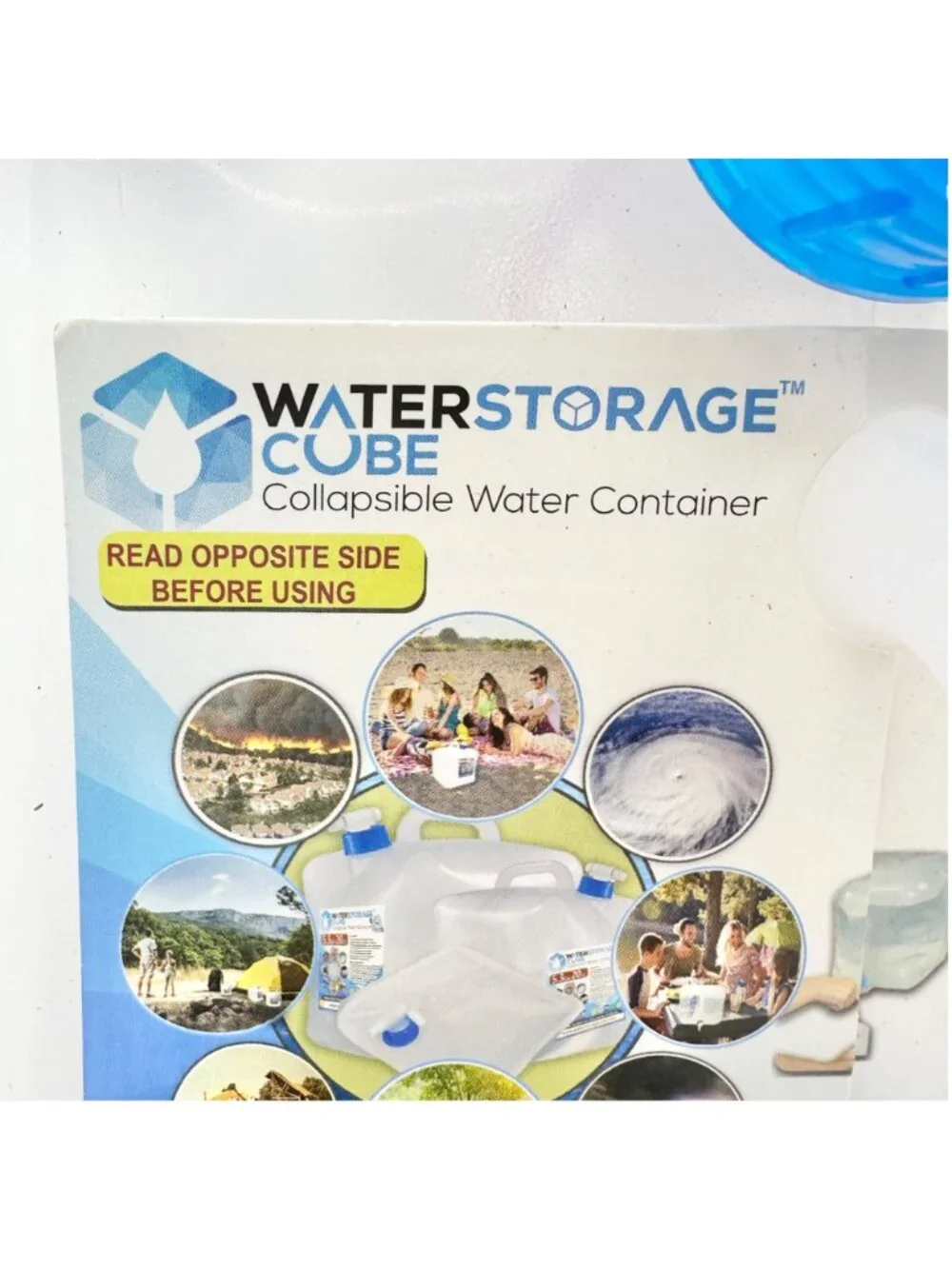 WaterStorage Cube Collapsible 1.3 Gallon 5 Liter Water Container Spigot Portable